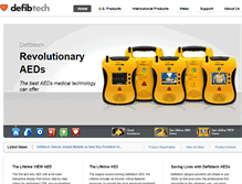 Tablet Screenshot of defibtech.com